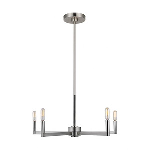 Fullton-5 Light Chandelier In Modern Style-10.5 Inch Tall and 24 Inch Wide