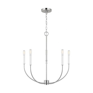 Greenwich-5 Light Chandelier In Casual Style-24 Inch Tall and 24.13 Inch Wide