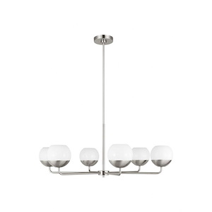 Alvin-6 Light Chandelier In Modern Style-14.88 Inch Tall and 38.25 Inch Wide