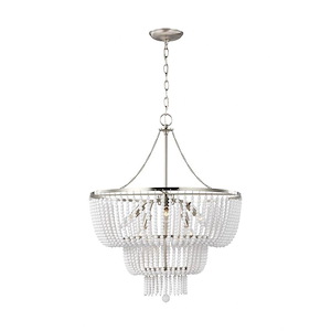 Jackie-6 Light Chandelier-22 Inch wide by 27.63 Inch high