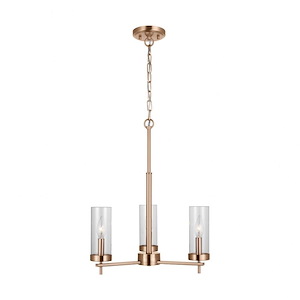 Zire-3 Light Chandelier In Modern Style-21.13 Inch Tall and 18 Inch Wide - 1285917