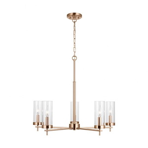 Zire-5 Light Chandelier In Modern Style-22.13 Inch Tall and 26 Inch Wide