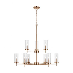 Zire-9 Light Chandelier In Modern Style-30.25 Inch Tall and 32 Inch Wide