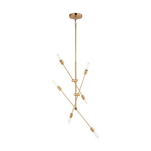 Axis-6 Light Large Chandelier In Modern Style-46 Inch Tall and 40 Inch Wide - 1285938