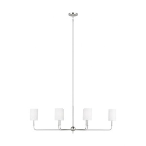 Foxdale-6 Light Linear Chandelier In Transitional Style-14 Inch Tall and 44 Inch Wide