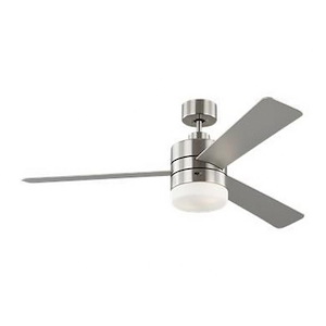 Monte Carlo Fans-Era-3 Blade Ceiling Fan with Light Kit In Modern Style-15 Inch Tall and 52 Inch Wide