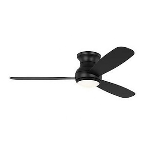 Orbis - 3 Blade Hugger Ceiling Fan with Light Kit In Contemporary Style-11 Inches Tall and 52 Inches Wide