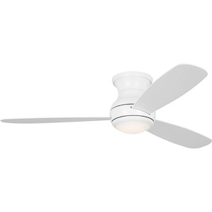 Orbis - 3 Blade Hugger Ceiling Fan with Light Kit In Contemporary Style-11 Inches Tall and 52 Inches Wide - 1327806