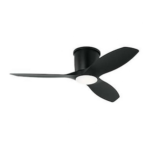 Titus - 3 Blade Hugger Ceiling Fan with Light Kit In Modern Style-9.8 Inches Tall and 44 Inches Wide