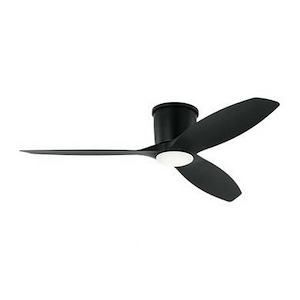 Titus - 3 Blade Hugger Ceiling Fan with Light Kit In Modern Style-9.8 Inches Tall and 52 Inches Wide