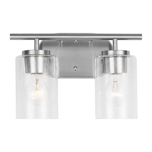Sea Gull Lighting-Oslo-2 Light Wall Sconce In Contemporary Style-8.5 Inch Tall and 12.5 Inch Wide