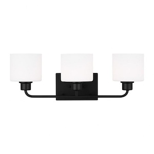 Sea Gull Lighting-Canfield-3 Light Wall Sconce In Modern Style-8.38 Inch Tall and 23.13 Inch Wide