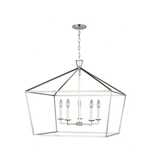 Dianna-5 Light Wide Pendant-28 Inch wide by 25 Inch high