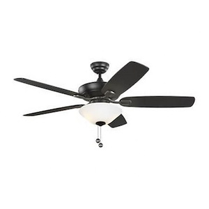 Monte Carlo Fans-Colony Max-5 Blade Ceiling Fan with Pull Chain Control and Includes Light Kit in  Style-52 Inch Wide by 17.7 Inch High