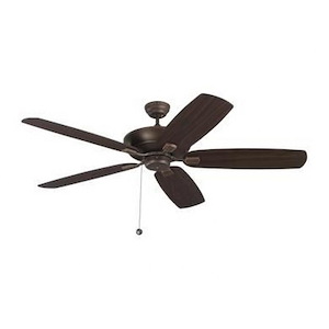 Monte Carlo Fans-Colony Super Max-5 Blade Ceiling Fan with Pull Chain Control in  Style-60 Inch Wide by 7.97 Inch High