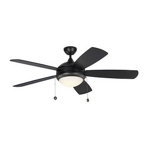 Monte Carlo Fans-Discus Ornate-5 Blade Ceiling Fan with Pull Chain Control and Includes Light Kit in Traditional Style-52 Inch Wide by 15.6 Inch High