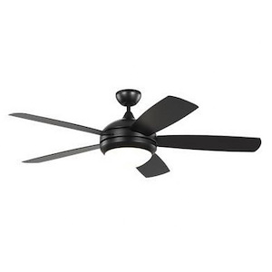 Monte Carlo Fans-Discus Outdoor-5 Blade Ceiling Fan with Light Kit in Modern Style-52 Inch Wide by 15.4 Inch High