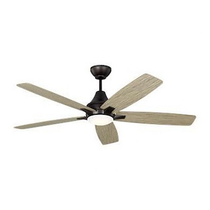 Monte Carlo Fans-Lowden-5 Blade Ceiling Fan With Light Kit and Remote Control In Casual_Cottage Style-16 Inch Tall and 52 Inch Wide