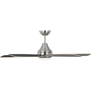 Lowden-5 Blade Ceiling Fan With Light Kit and Remote Control In Casual_Cottage Style-16 Inch Tall and 52 Inch Wide - 1214079