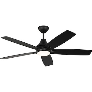 Lowden-5 Blade Ceiling Fan With Light Kit and Remote Control In Casual_Cottage Style-16 Inch Tall and 52 Inch Wide - 1214111