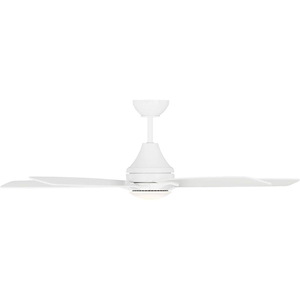 Lowden-5 Blade Ceiling Fan With Light Kit and Remote Control In Casual_Cottage Style-16 Inch Tall and 52 Inch Wide - 1214112