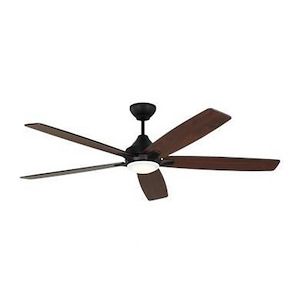 Monte Carlo Fans-Lowden Smart-5 Blade Ceiling Fan With Light Kit and Remote Control In Rustic Style-14.9 Inch Tall and 60 Inch Wide