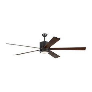 Monte Carlo Fans-Vision 72-5 Blade Ceiling Fan with Handheld Control and Includes Light Kit-72 Inch Wide by 16.7 Inch High