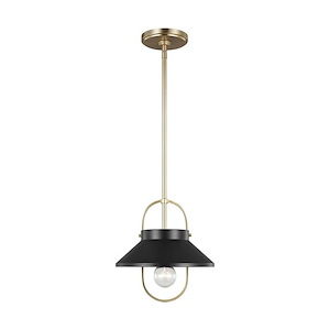 Sea Gull Lighting-Dormer-1 Light Pendant In Industrial Style-10.5 Inch Tall and 10 Inch Wide