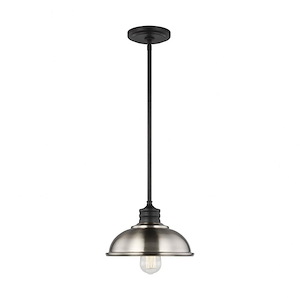 Sea Gull Lighting-Dustin-1 Light Pendant In Industrial Style-6.13 Inch Tall and 10 Inch Wide