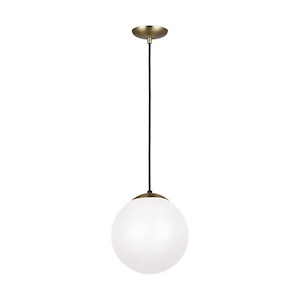 Hanging Globe-150W One Light Pendant in Contemporary Style-10 Inch wide by 10.75 Inch high