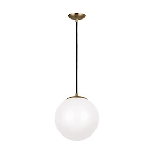 Hanging Globe-14W 1 LED Large Pendant in Contemporary Style-12 Inch wide by 12.5 Inch high