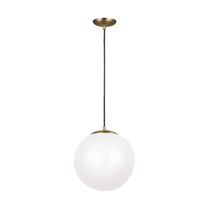 Hanging Globe-150W One Light Pendant in Contemporary Style-14 Inch wide by 14.75 Inch high