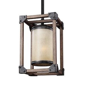 Sea Gull Lighting-Dunning-One Light Mini-Pendant in Contemporary Style-6 Inch wide by 9.5 Inch high - 459762