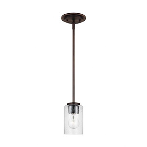 Sea Gull Lighting-Oslo-8W 1 LED Mini Pendant In Contemporary Style-5.75 Inch Tall and 4 Inch Wide - 1255105
