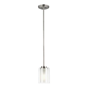 Sea Gull Lighting-Elmwood Park-1 Light Mini-Pendant in Traditional Style-4.38 Inch wide by 6.88 Inch high - 1002573