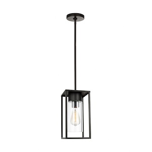 Vado-1 Light Outdoor Pendant Lantern In Transitional Style-12.13 Inch Tall and 6.38 Inch Wide - 1286016