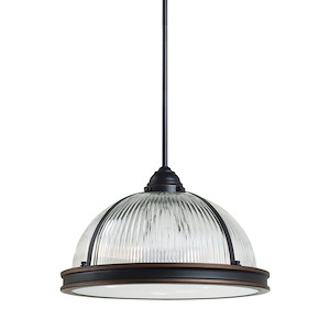 Sea Gull Lighting-Pratt Street Prismatic-3 Light Pendant in Contemporary Style-16.25 Inch wide by 10 Inch high