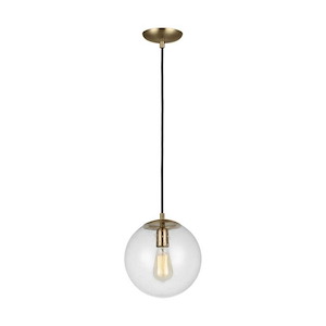 Hanging Globe-One Light Pendant in Contemporary Style-10 Inch wide by 10.75 Inch high