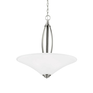 Sea Gull Lighting-Metcalf-Three Light Pendant in Transitional Style-22 Inch wide by 24 Inch high