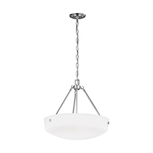Sea Gull Lighting-Kerrville-100W Three Light Pendant in Transitional Style-19.25 Inch wide by 18.38 Inch high