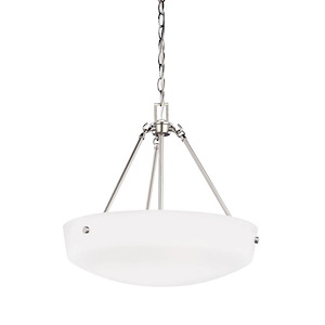 Sea Gull Lighting-Kerrville-100W Three Light Pendant in Transitional Style-19.25 Inch wide by 18.38 Inch high