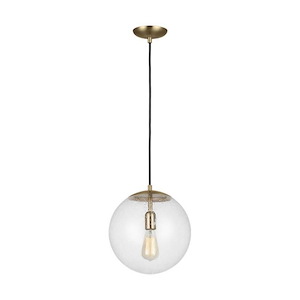 Hanging Globe-One Light Pendant in Contemporary Style-12 Inch wide by 12.5 Inch high