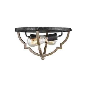 Sea Gull Lighting-Socorro-2 Light Flush Mount in Transitional Style-13.5 Inch wide by 7.5 Inch high