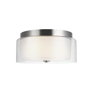 Sea Gull Lighting-Elmwood Park-2 Light Flush Mount in Traditional Style-14 Inch wide by 6.13 Inch high - 1002458