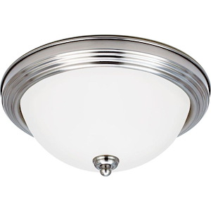 Two Light Flush Mount in Transitional Style-13.25 Inch wide by 6.25 Inch high - 1049455
