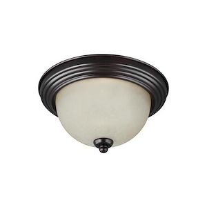 Sea Gull Lighting-Geary-3 Light Flush Mount in Transitional Style-15.25 Inch wide by 6.5 Inch high