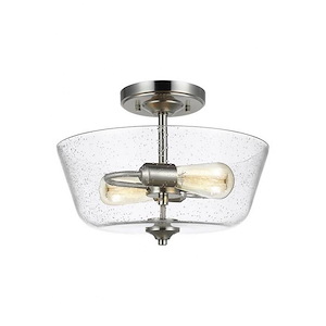 Sea Gull Lighting-Belton-Two Light Semi-Flush Mount in Transitional Style-15 Inch wide by 10.38 Inch high - 691968