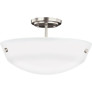 Kerrville-2 Light Semi-Flush Convertible Pendant in Transitional Style-15 Inch wide by 10.5 Inch high - 494206