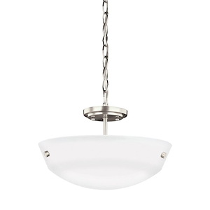 Sea Gull Lighting-Kerrville-2 Light Semi-Flush Convertible Pendant in Transitional Style-15 Inch wide by 10.5 Inch high