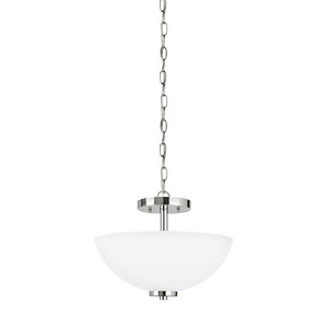 Sea Gull Lighting-Oslo-Two Light Semi-Flush Mount in Contemporary Style-13.5 Inch wide by 11.25 Inch high - 315054